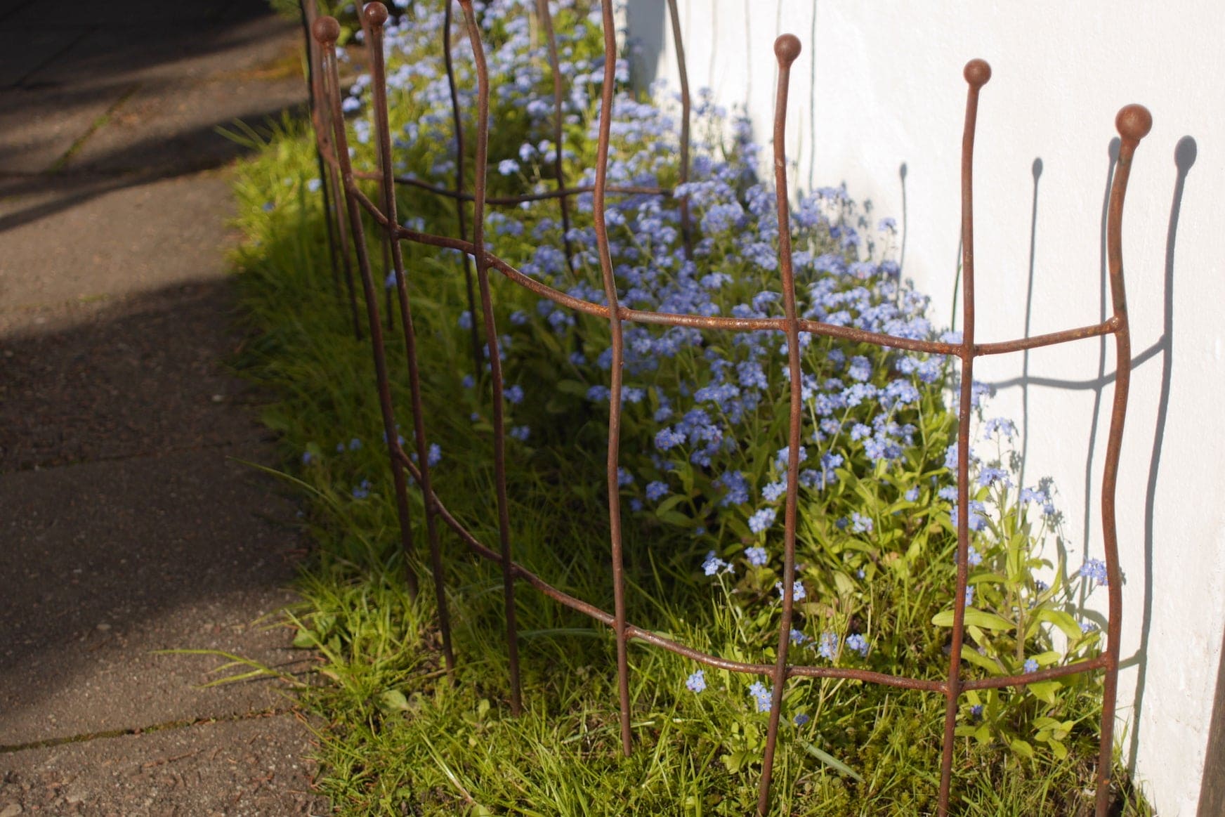 Naturzäunchen mit Kugeln Rost (NUR ABHOLUNG)