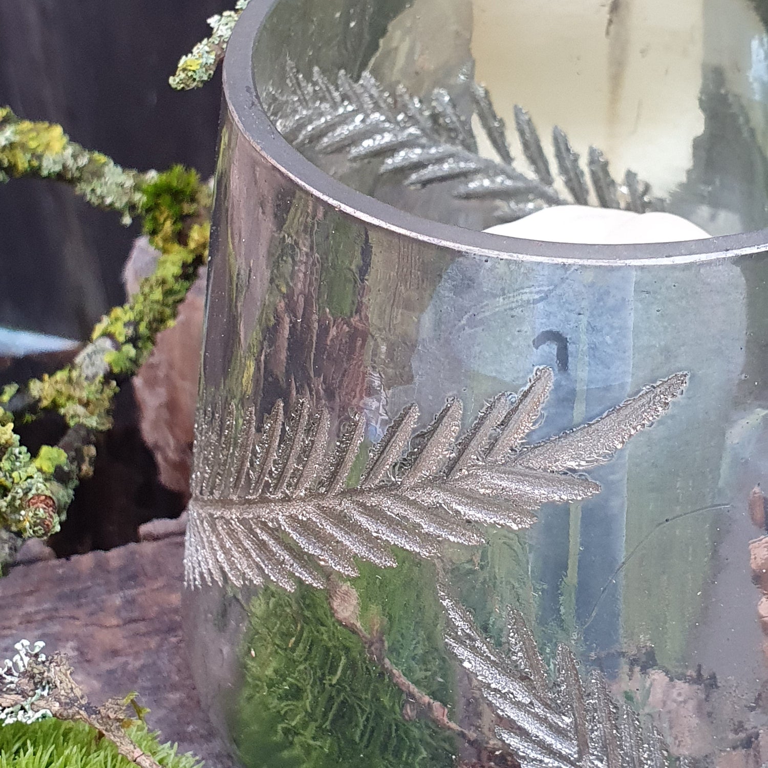 Kerzenglas Silber