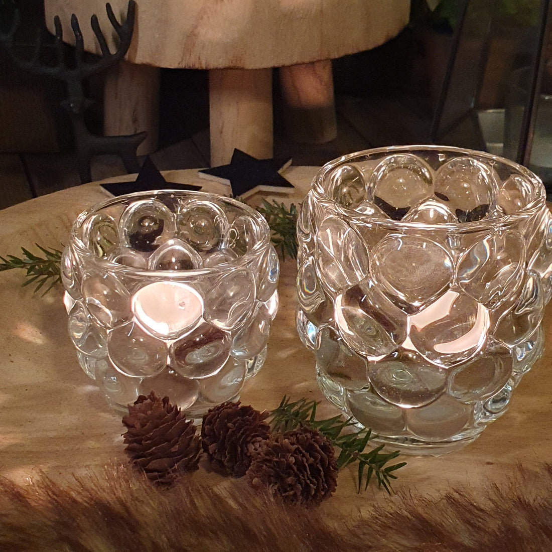 Teelichtglas Bobbel