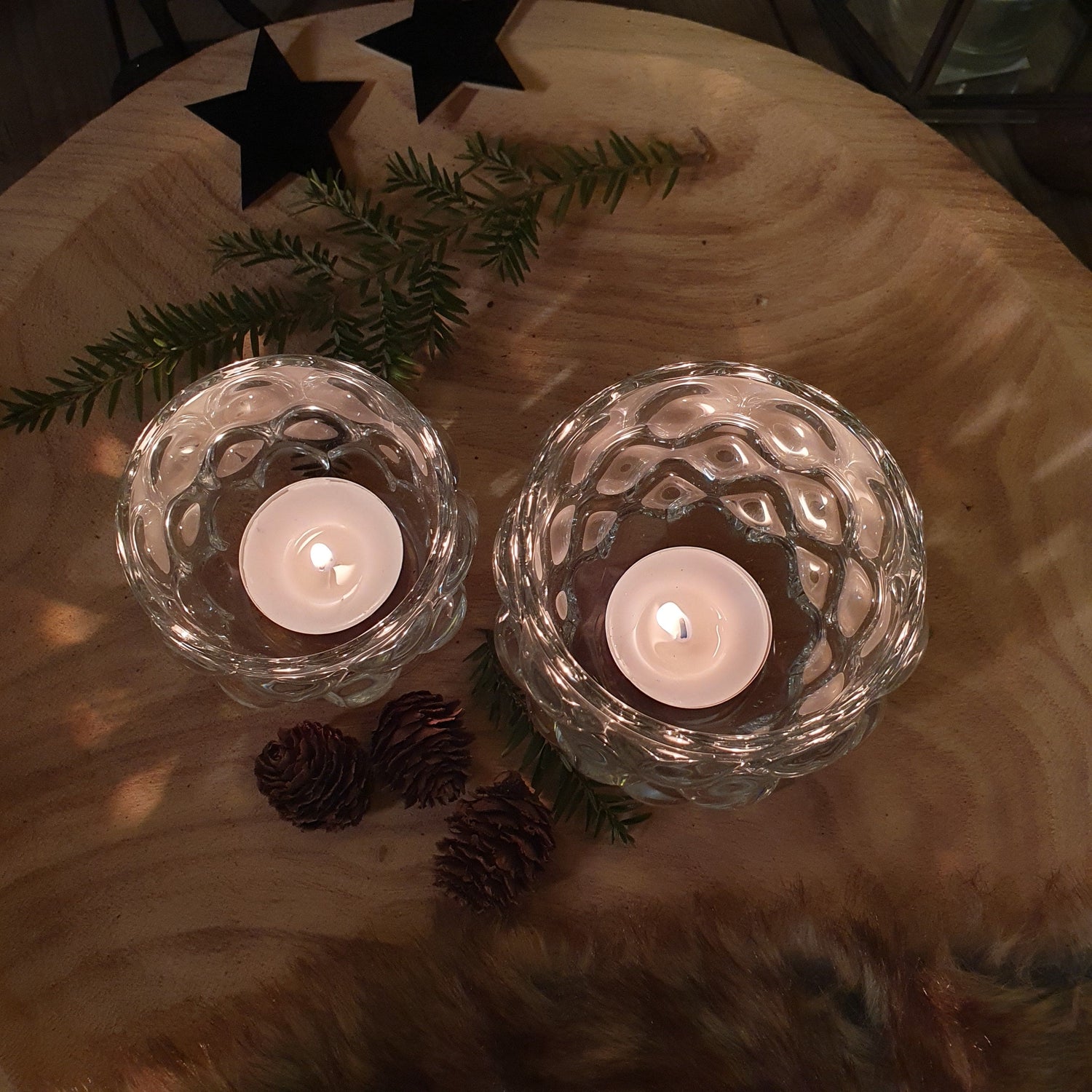 Teelichtglas Bobbel