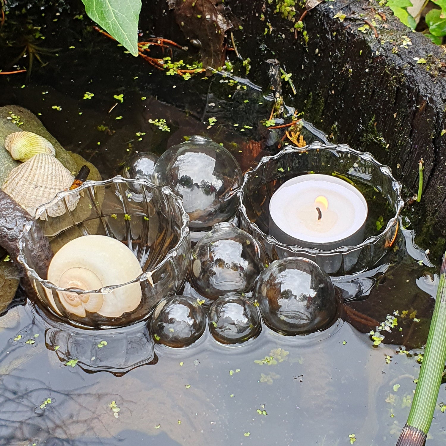 Schwimmset Glas