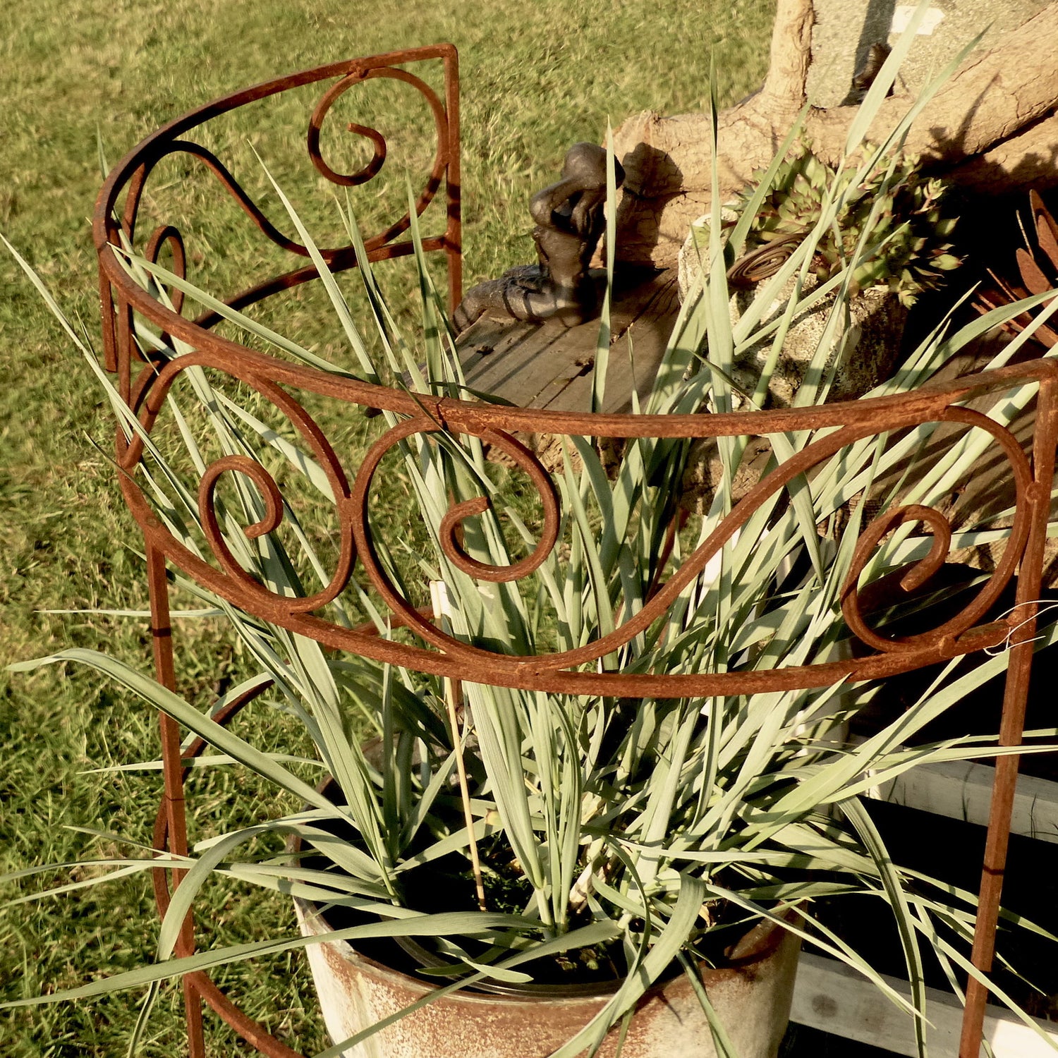 Staudenhalter halbrund  - Rost (nur Abholung)