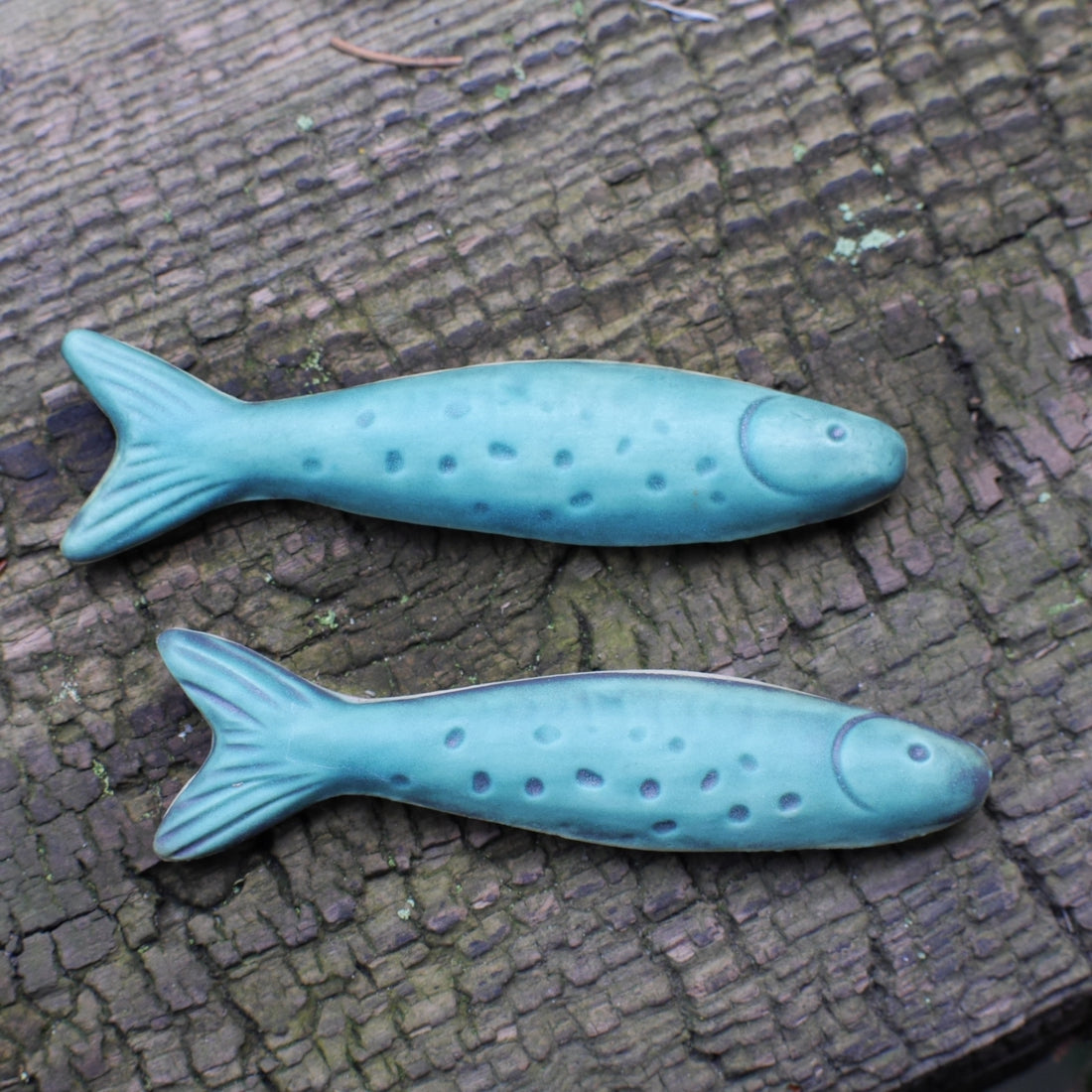 Fisch Keramik flach klein